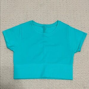 Teal Women's Athletic Crop Top